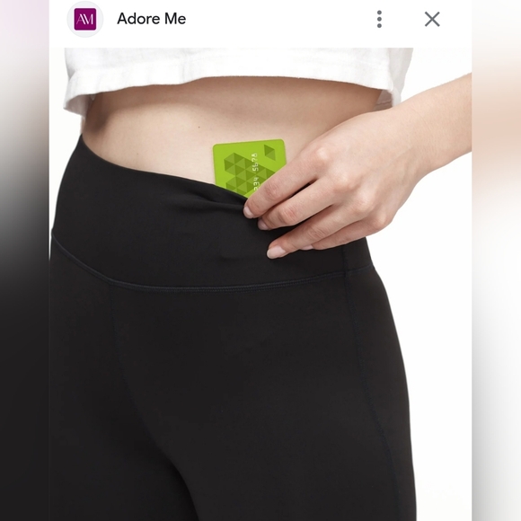 NWT Adore Me Cali Crop Plus Capri Length Leggings Size 4X Black & Purple - Picture 6 of 9